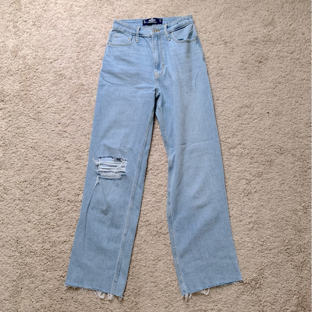 Hollister high rise straight leg dad jeans